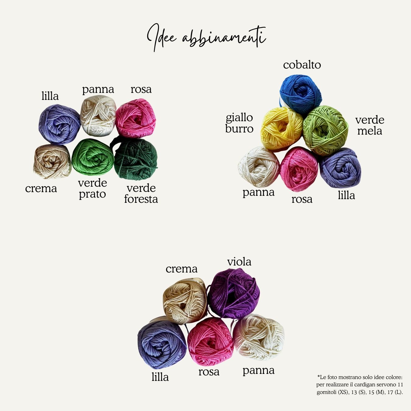 Kit Cardigan Granny - Taglia XS