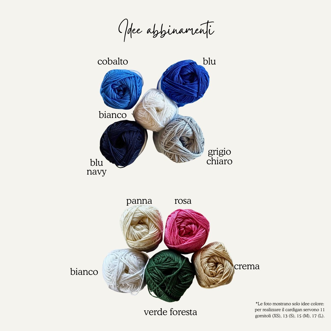 Kit Cardigan Granny - Taglia XS