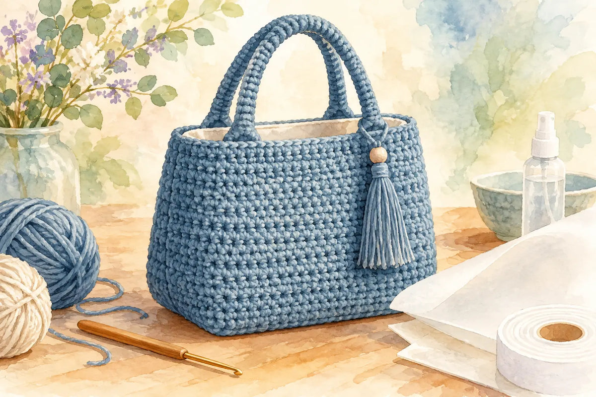 Come irrigidire una borsa crochet