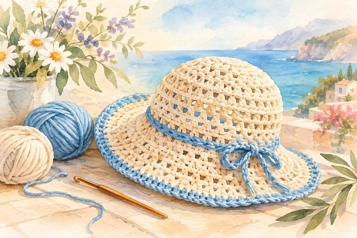 Tutorial cappellino crochet estivo facile