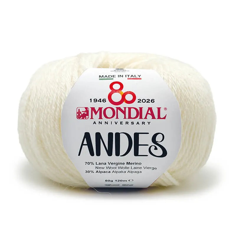 Andes | Mondial | 70% lana vergine merino 30% alpaca | 50gx120m