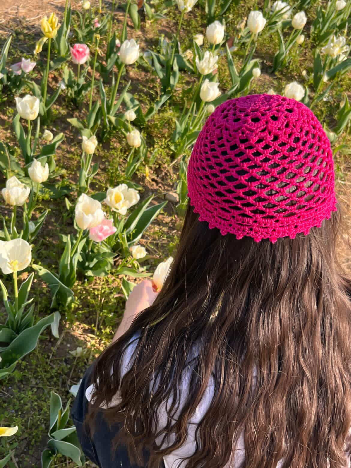 Pattern Cappellino a rete | Modello ALISIA | Mesh hat schema