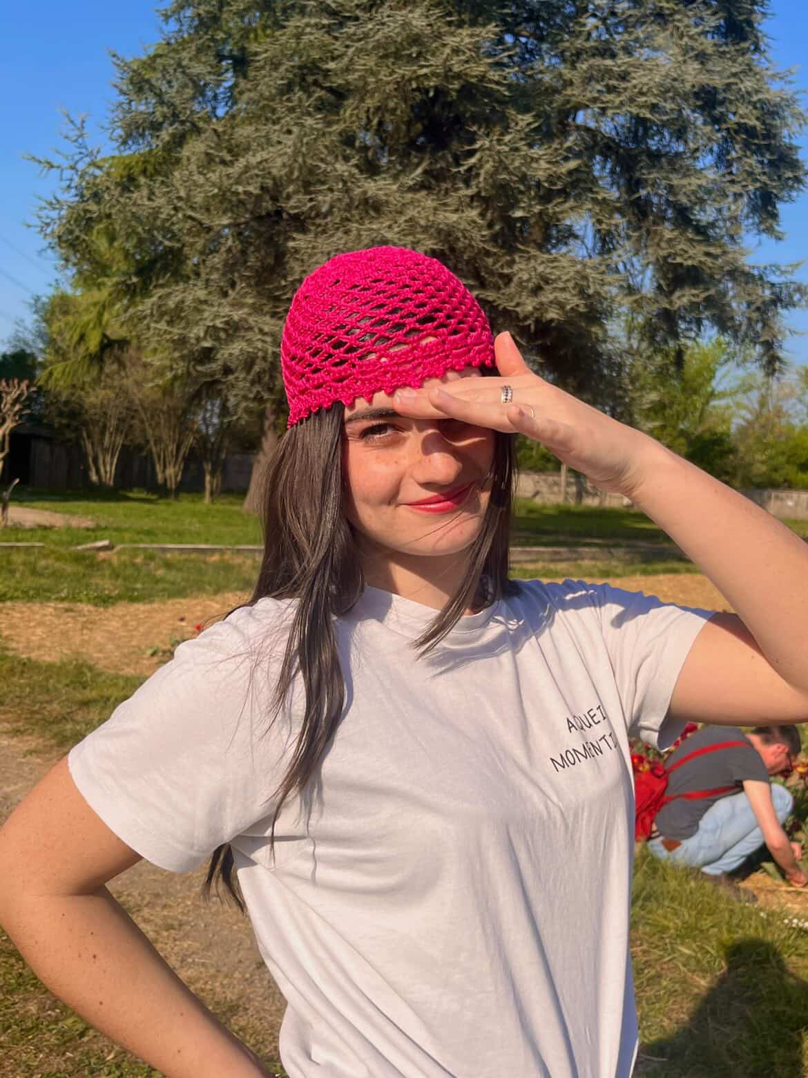 Pattern Cappellino a rete | Modello ALISIA | Mesh hat schema