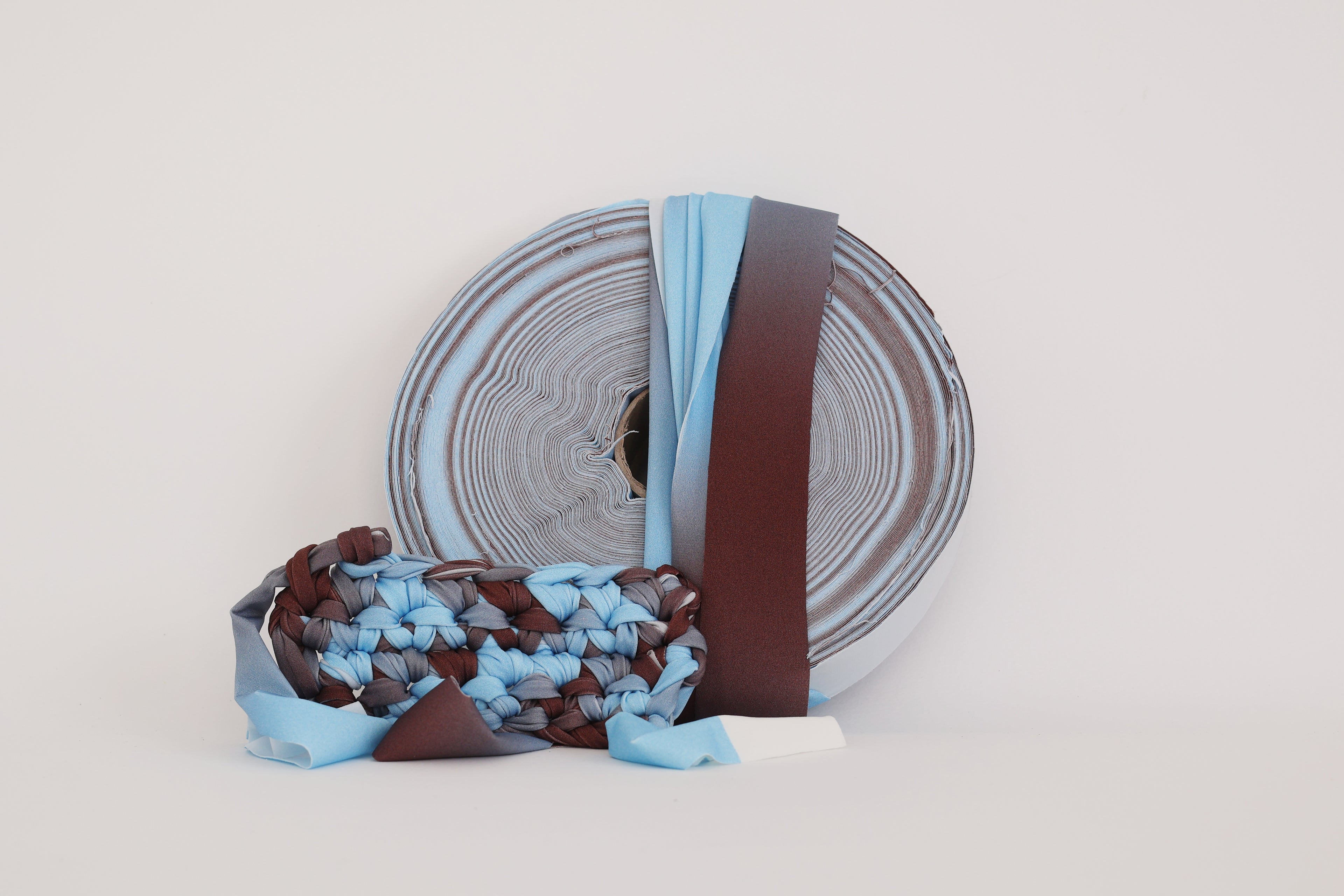 Pizza in Lycra | Fettucce Fantasia | Sfumata marrone e azzurro 450g