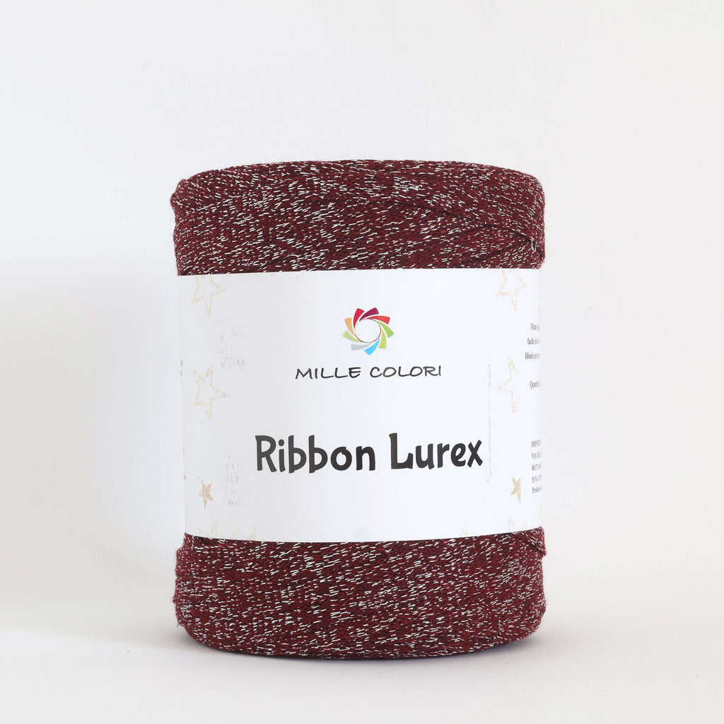 Fettuccia Ribbon Lurex - Bordeaux