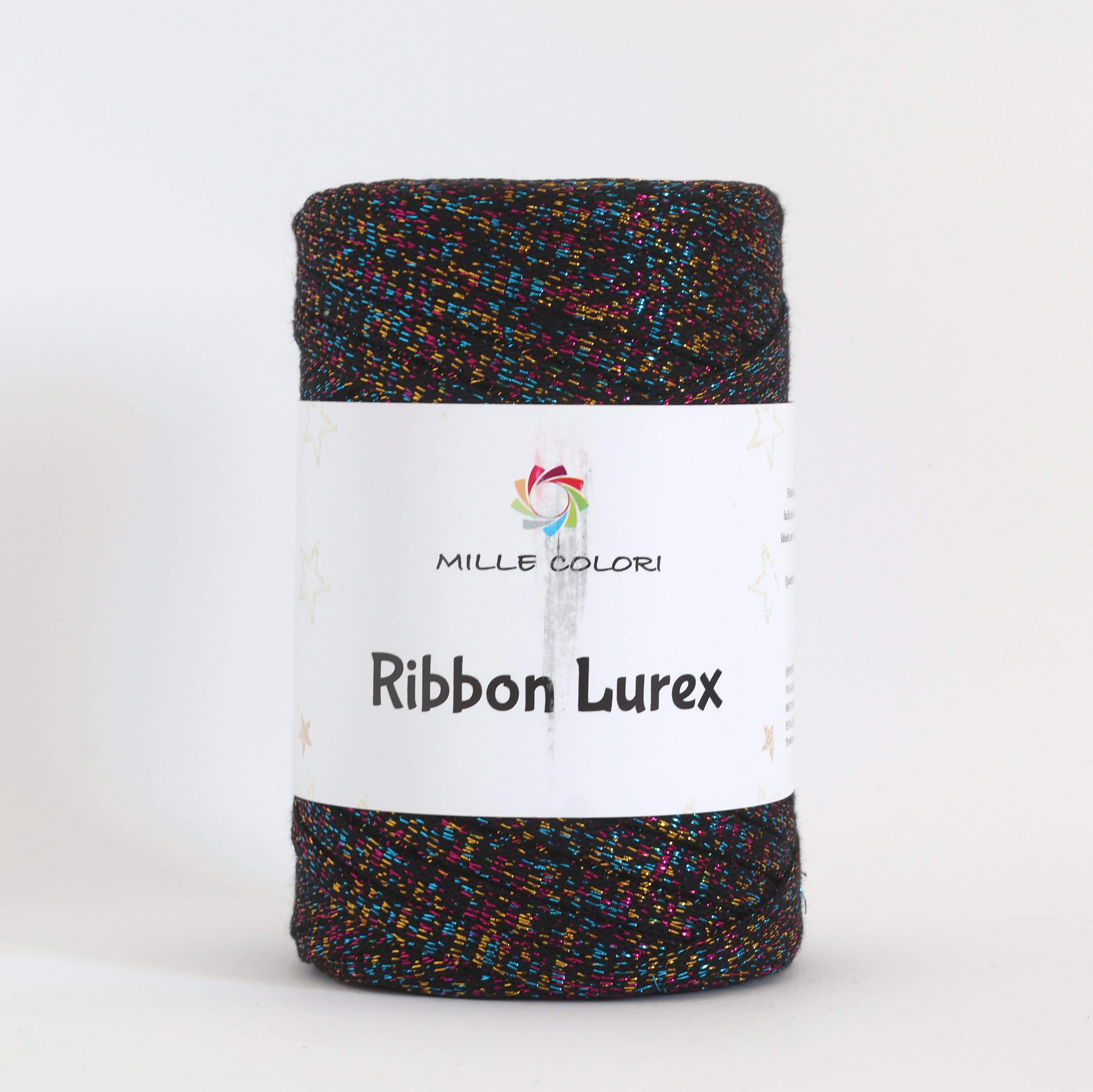 Fettuccia Ribbon Lurex - Nero Multicolor