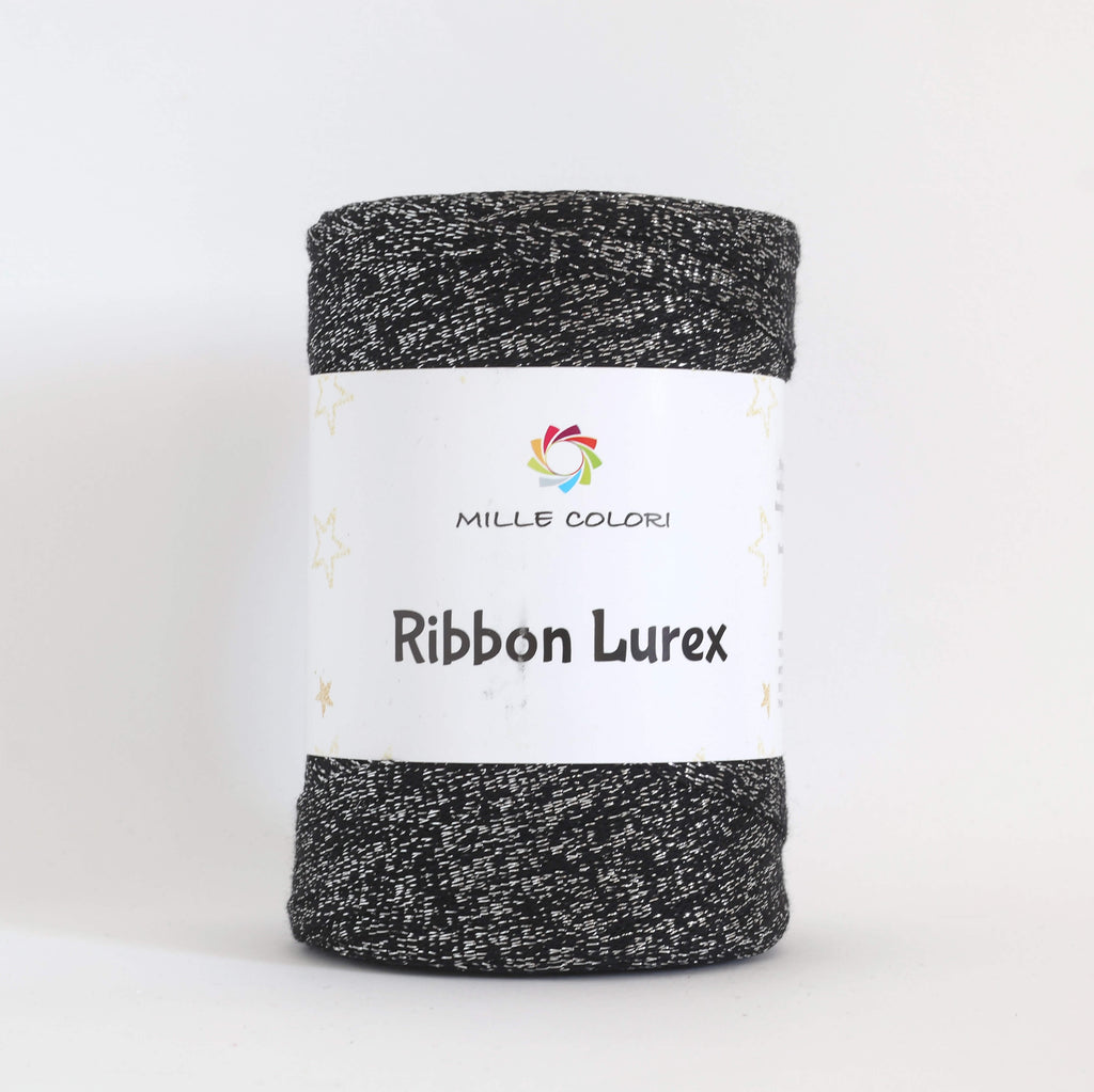 Fettuccia Ribbon Lurex - Nero