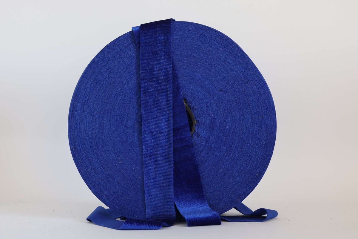 Fettuccia in pizza - Velluto - Blu Royal