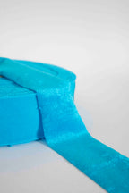 Fettuccia in pizza - Velluto Top Quality - Azzurro Acqua
