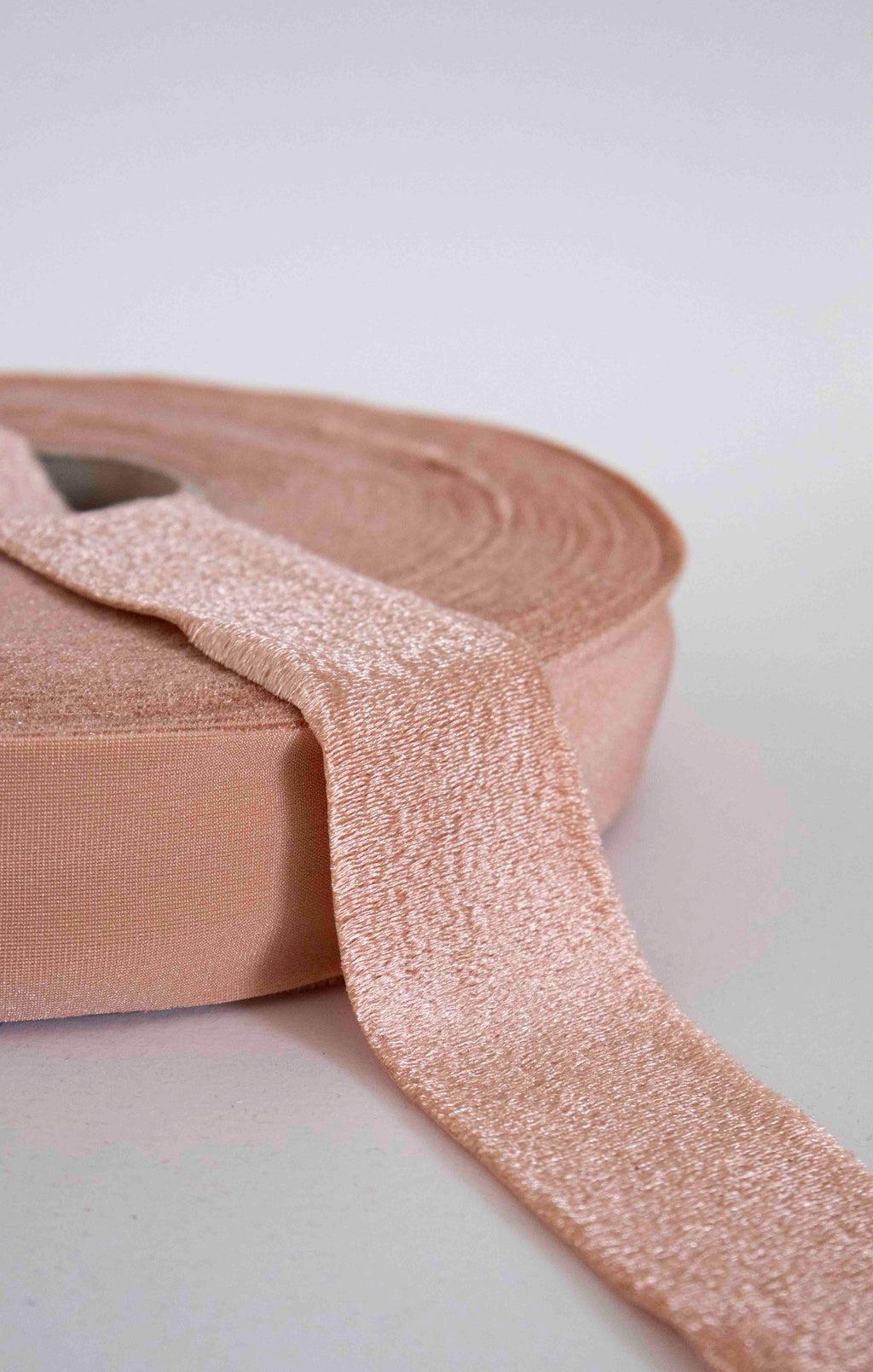 Fettuccia in pizza - Velluto Top Quality - Rosa Cipria