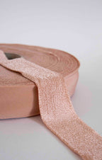 Fettuccia in pizza - Velluto Top Quality - Rosa Cipria