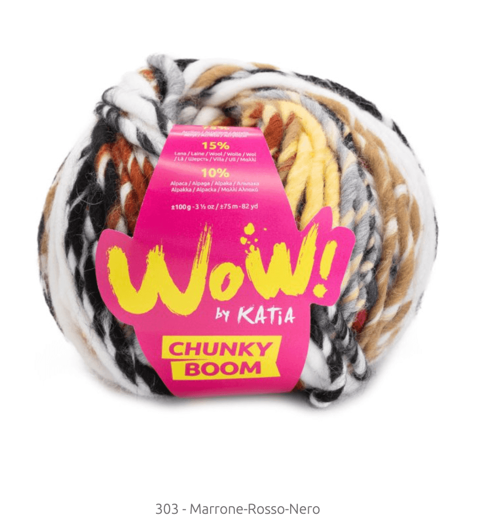 WOW - chunky boom - katia - 75% Acrilico - 15% Lana - 10% Alpaca -100g x 75m