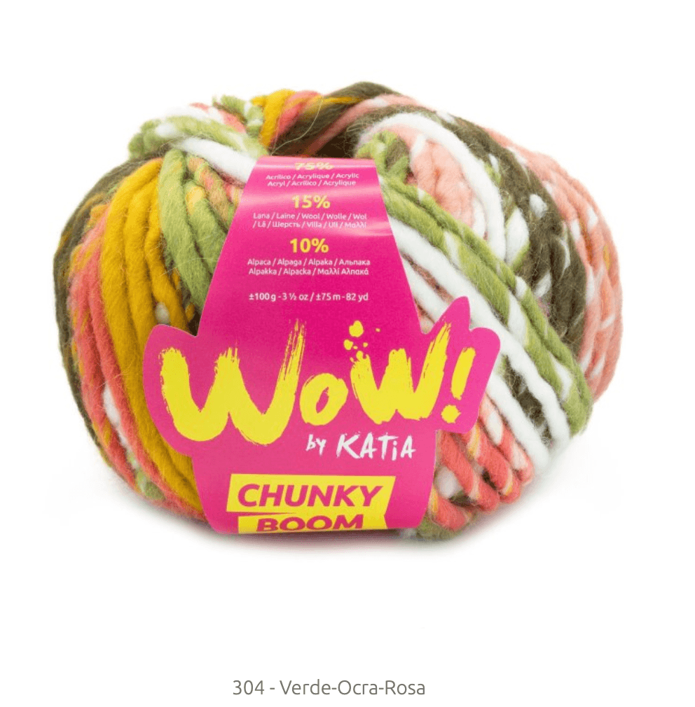 WOW - chunky boom - katia - 75% Acrilico - 15% Lana - 10% Alpaca -100g x 75m