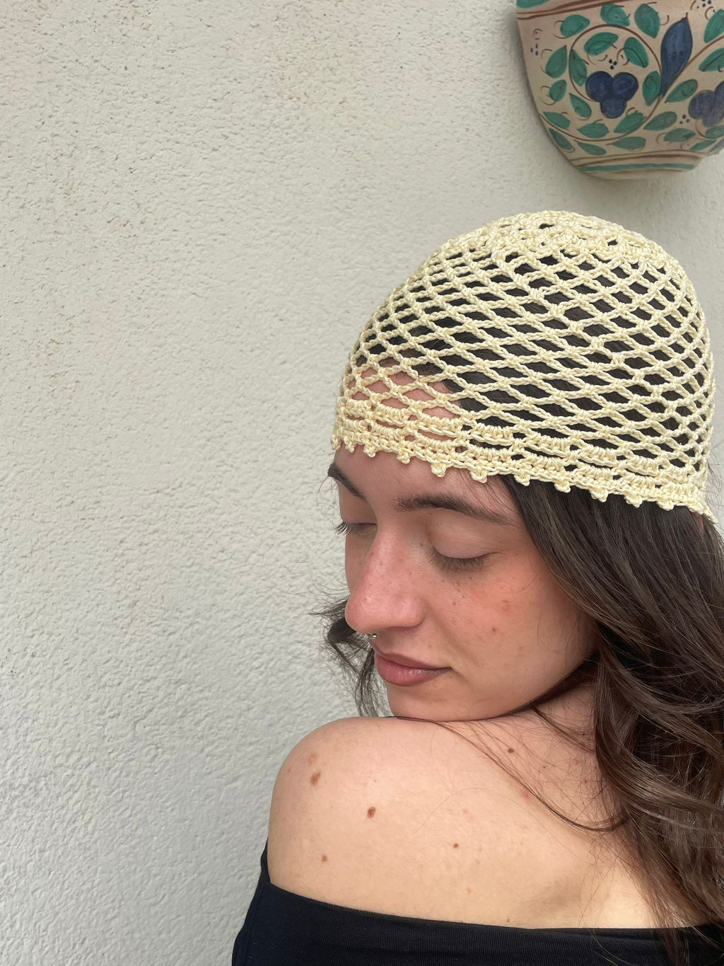 Pattern Cappellino a rete | Modello ALISIA | Mesh hat schema