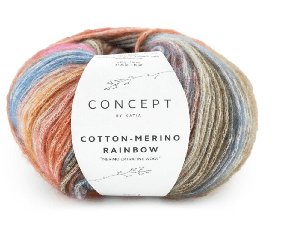 Cotton merino Rainbow - Katia - 70% cotone 30% merino extrafine - 50g x 105m