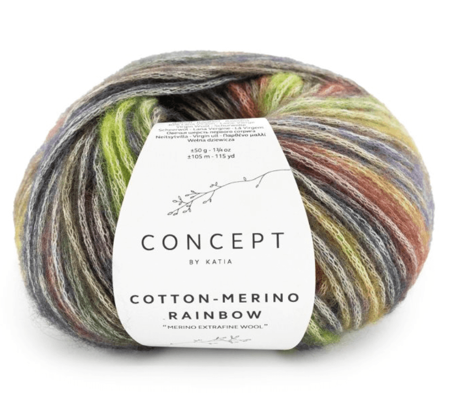 Cotton merino Rainbow - Katia - 70% cotone 30% merino extrafine - 50g x 105m