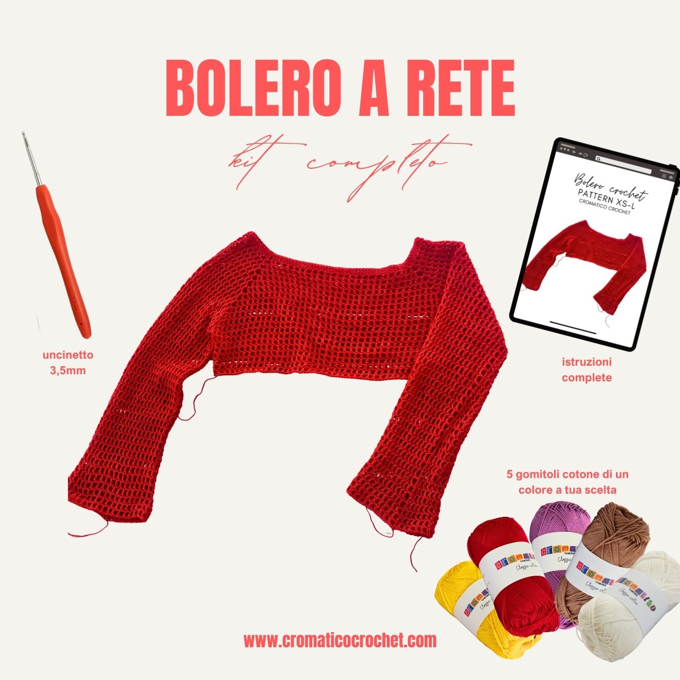 Kit bolero a rete: schema + materiale