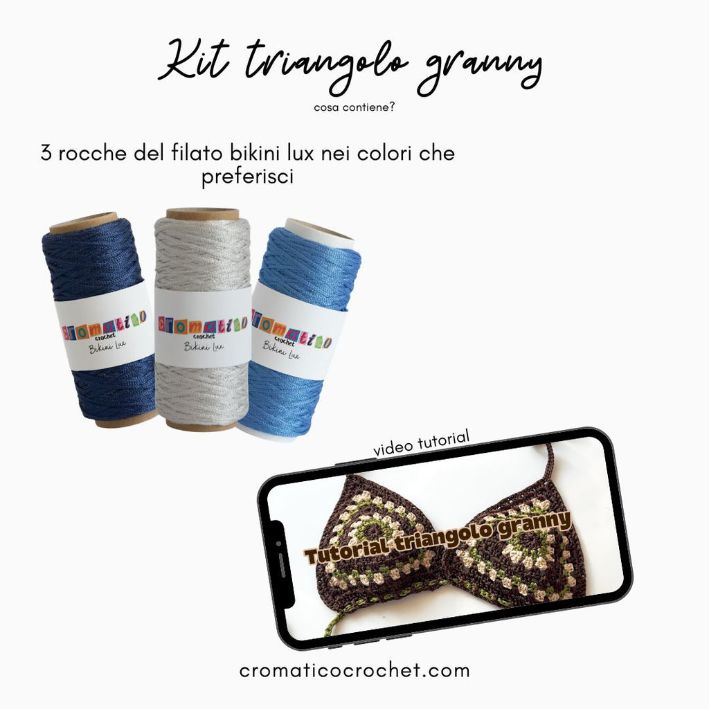 Kit Triangolo granny: materiale + video tutorial