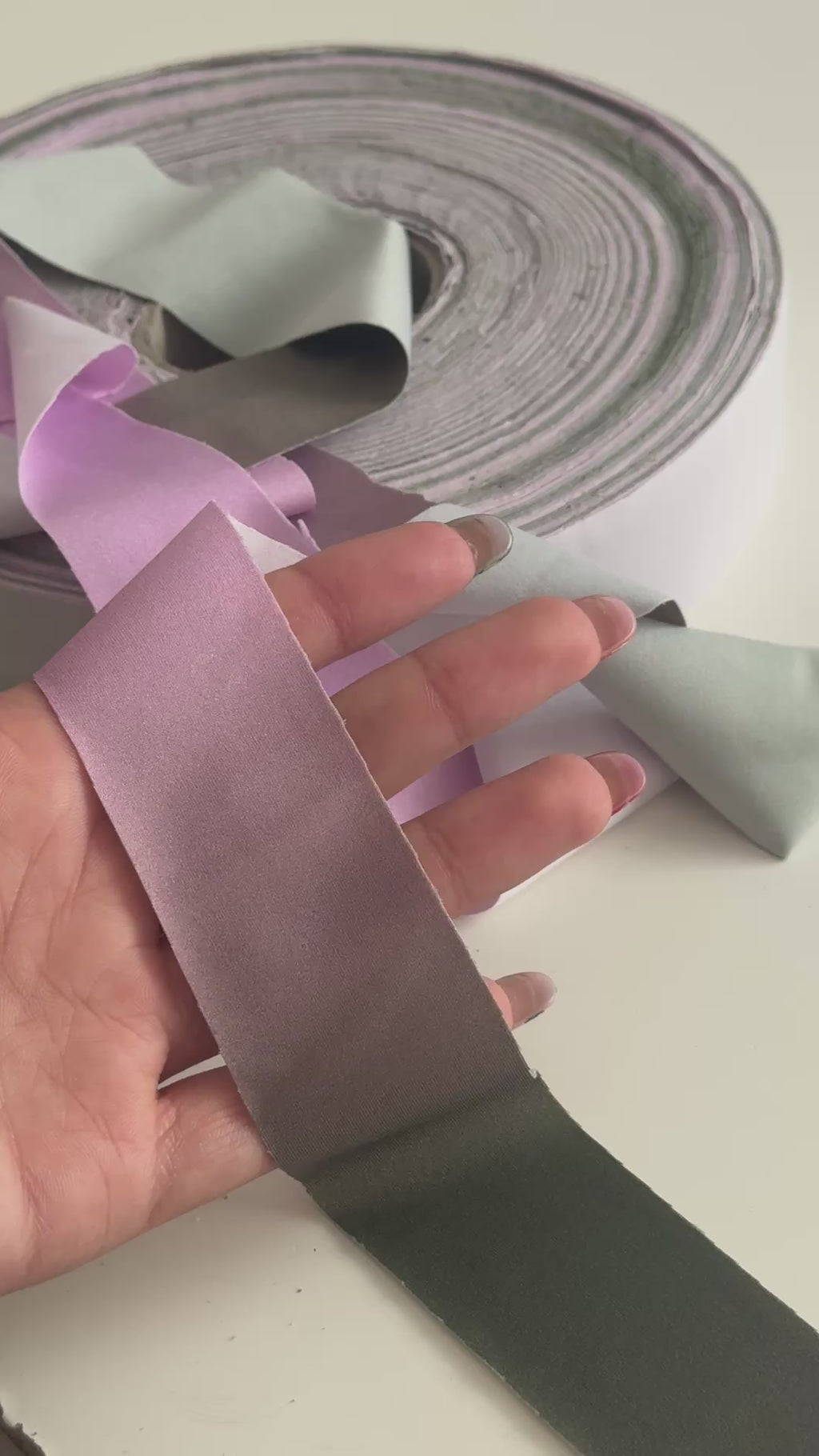 Pizza in Lycra | Fettucce Fantasia | Sfumata rosa e verde militare 420g