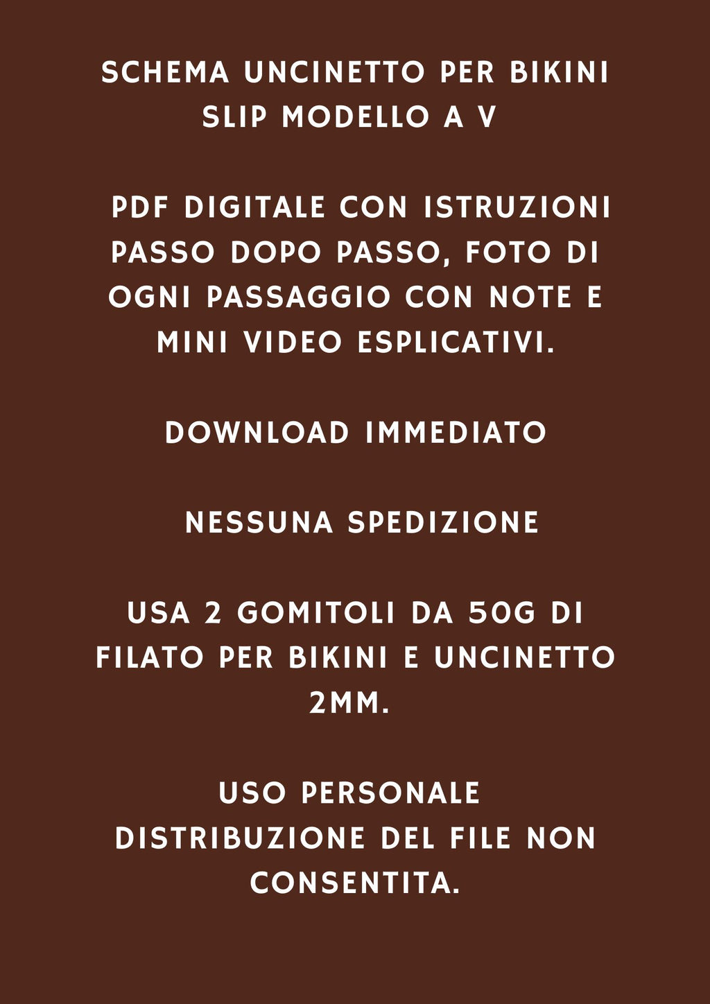 Schema Slip Bikini a V - Costume uncinetto