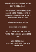 Schema Slip Bikini a V - Costume uncinetto