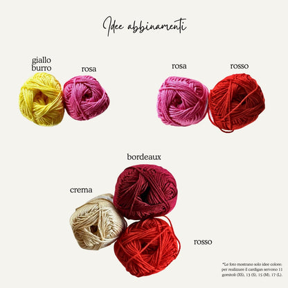 Kit Cardigan Granny - Taglia XS