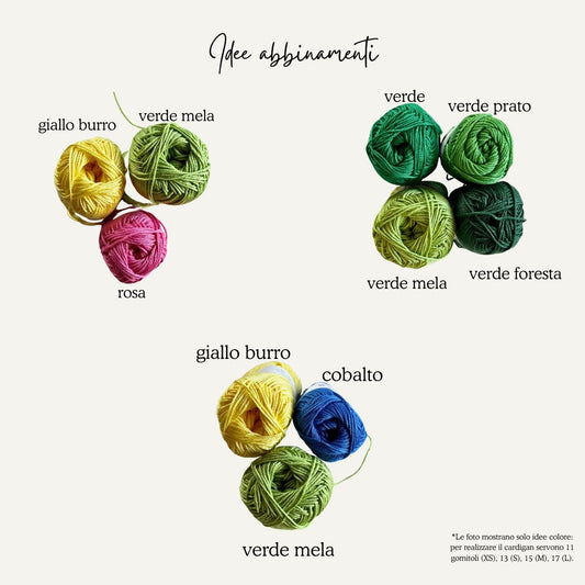 Kit Cardigan Granny - Taglia XS