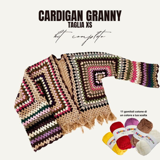 Kit Cardigan Granny - Taglia XS